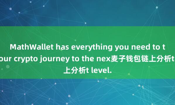 MathWallet has everything you need to take your crypto journey to the nex麦子钱包链上分析t level.