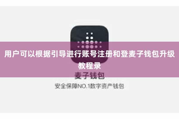 用户可以根据引导进行账号注册和登麦子钱包升级教程录
